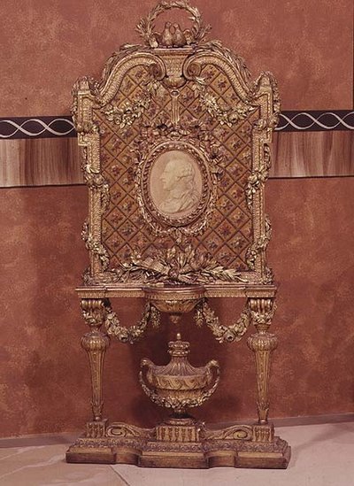 Firescreen by Bonzanigo, carved and gilded, 1775 by Italian School